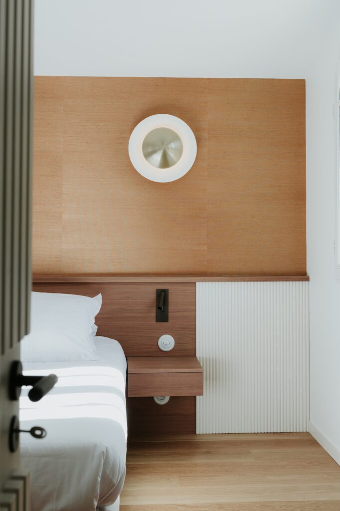 Détail matières nobles — Chambre suite privative Hôtel Cap-Ferret — Vaissié Studio